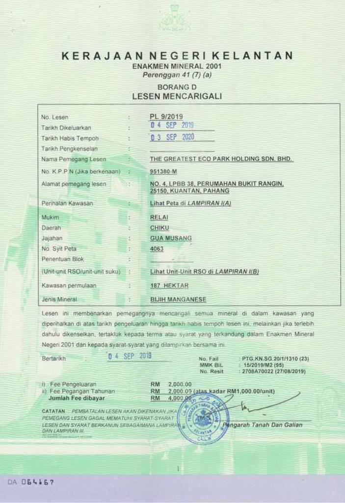 permits - MEDAN MUTIARA